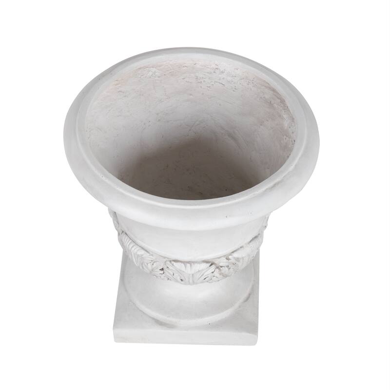 Christopher Knight Home - Classical 18.31"H Outdoor Pedestal Urn Planter with Acanthus Leaf Design
