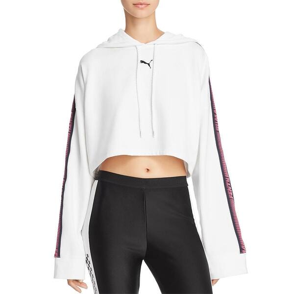 Shop Fenty Puma By Rihanna Womens Hooded Sweatshirt Cropped