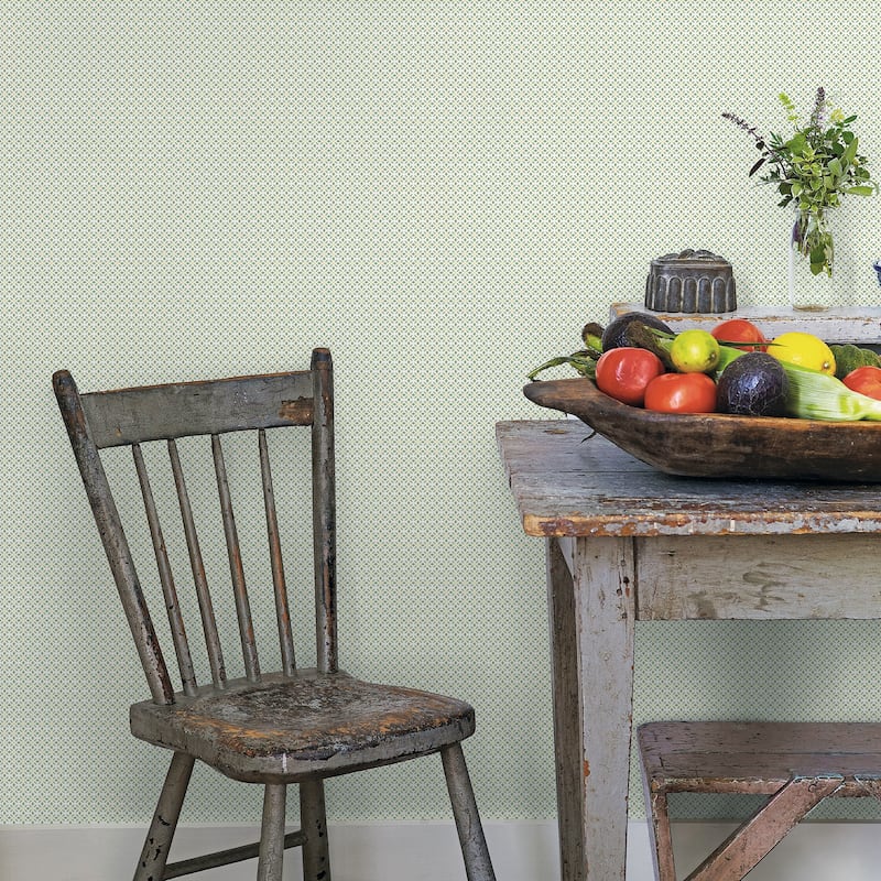 Galerie Wallcoverings Just Kitchens Leaf Dot Spot Vinyl on Non-woven Matte Wallpaper Roll