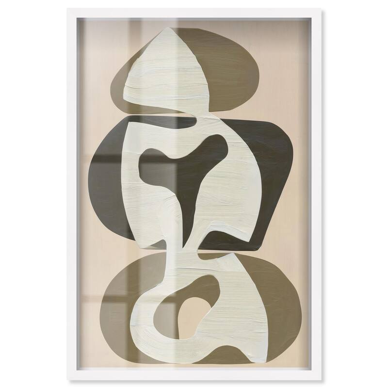 Shapes of Sage II Shadowbox by Art Remedy - White - 24" x 36"
