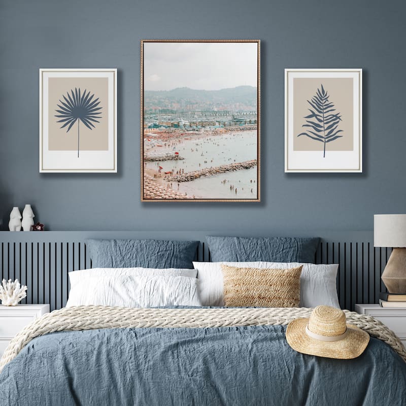 Kate and Laurel Sylvie Beaded Imperia Framed Canvas by Alicia Abla