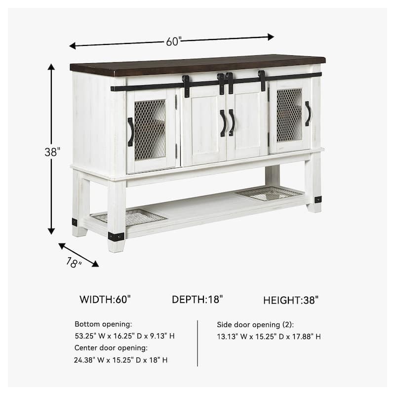 Signature Design By Ashley Valebeck White Dining Room Server