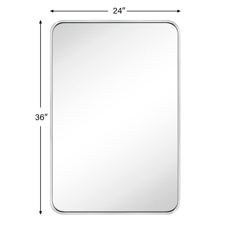 Rounded Rectangle Bathroom Vanity Mirror, Vertically/Horizontal Hanging