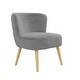 preview thumbnail 18 of 33, Avenue Greene Eden Boucle Kids Accent Chair with Natural Legs Dark Gray Faux Fur