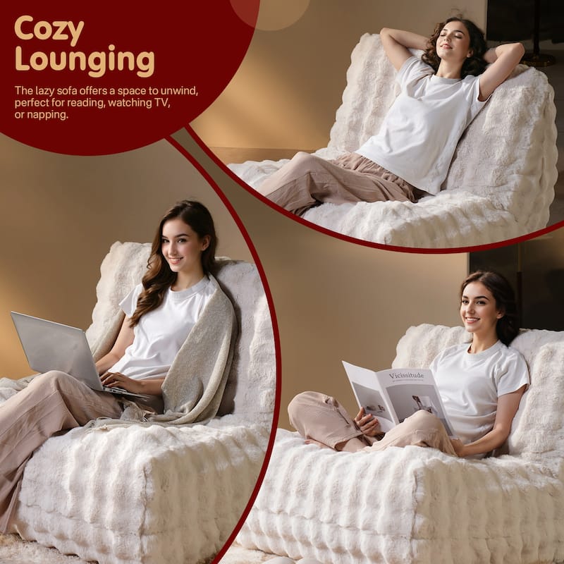OVIOS Luxury Plush Bean Bag Ultra-Soft Chair