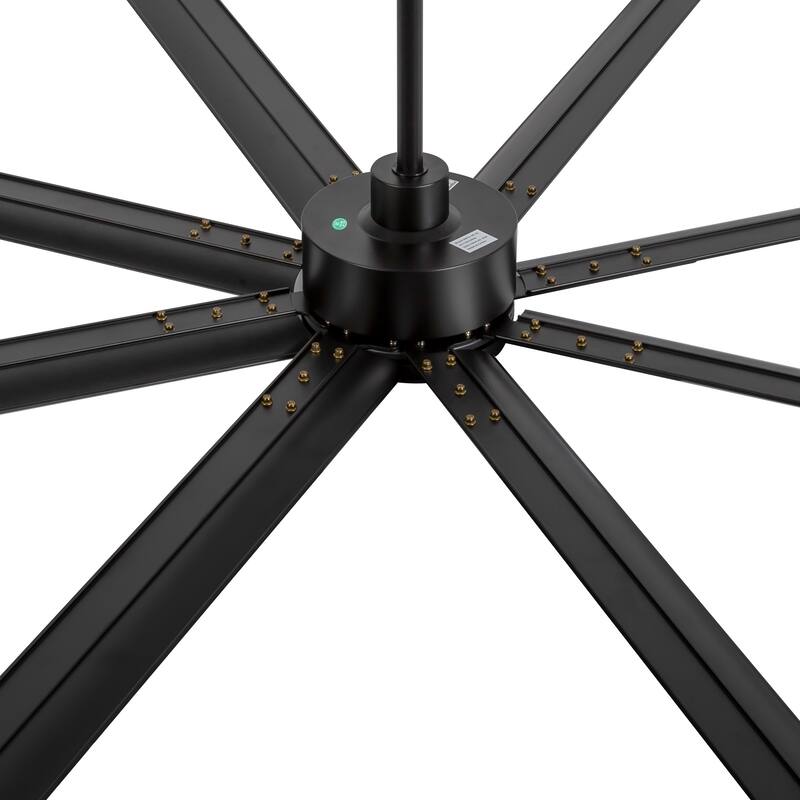 Large 72"/84"/96"/120" Black Ceiling Fan with Remote without Light-6/8 Aluminum Blades