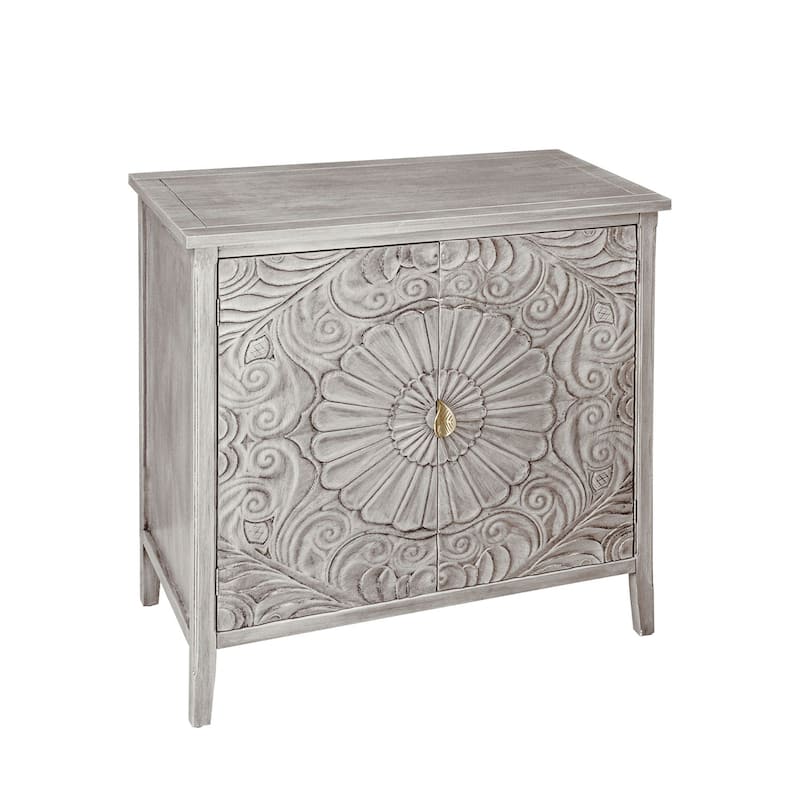 Light Grey 30.71 in. H Storage Cabinet with Shelves - 31.50" x 14.97"