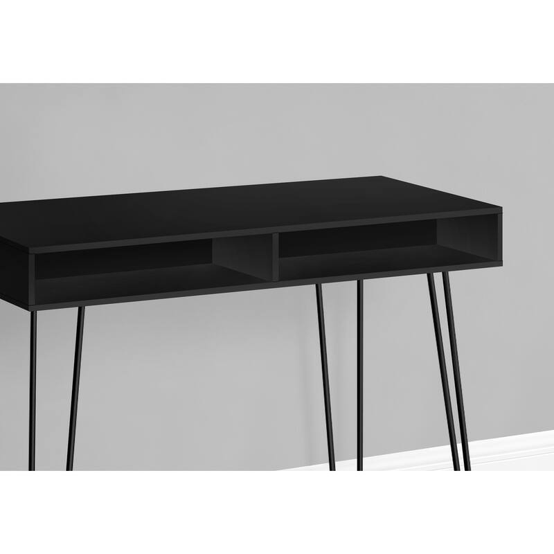 Computer Desk, Home Office, Laptop, Left, Right Set-up, Storage Drawers, 40"l, Work, Black Laminate - Black