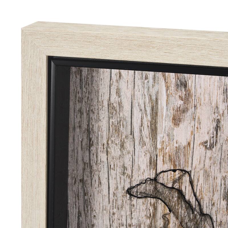 Wood Grain Sea Plant II Framed Art Print