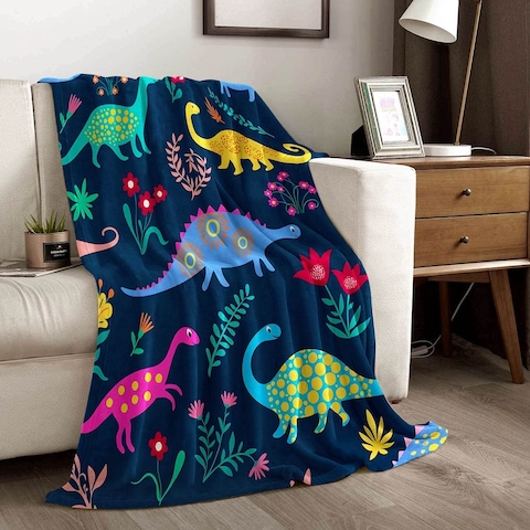 Dinosaur Blanket for Boys Girls for Bedroom