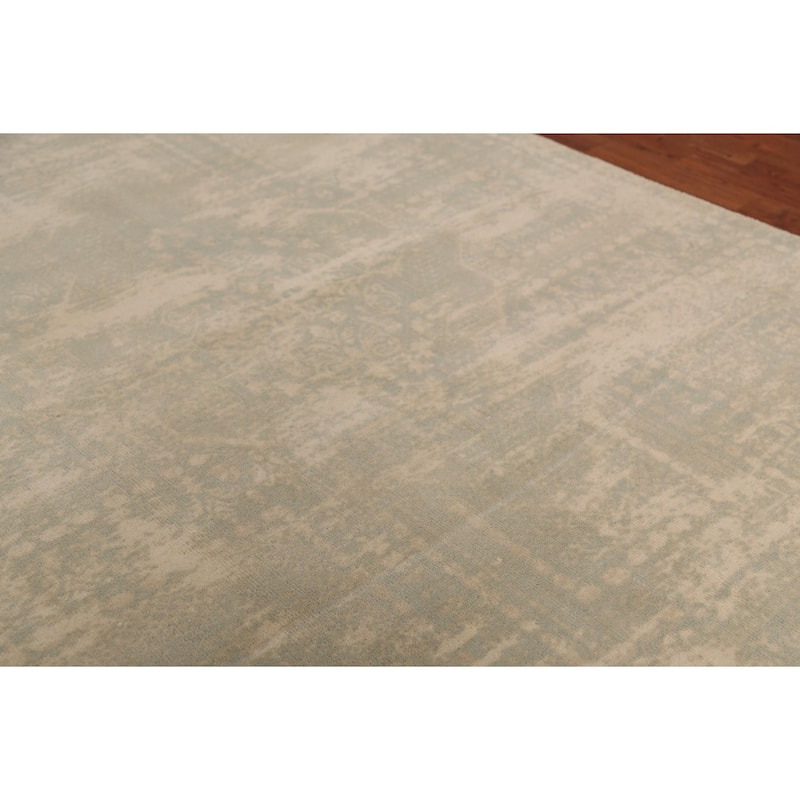 Contemporary Abstract Oriental Area Rug Handmade Wool Carpet - 5'3"x 7'6"