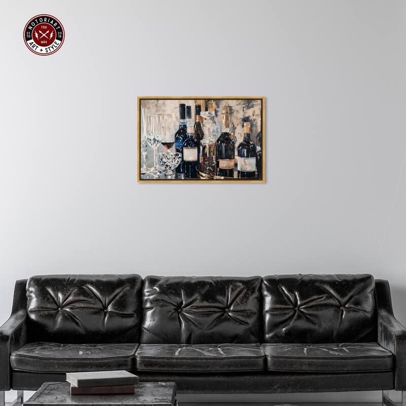 Notoriart Bar Table Classics Framed Bar Cart Art For Men