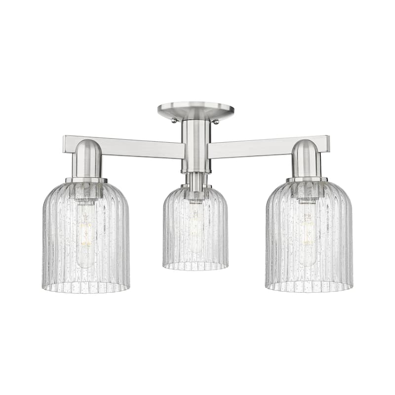 Innovations Lighting Downtown Urban - Bridal Veil - 3 Light 23" Semi-Flush Mount Light
