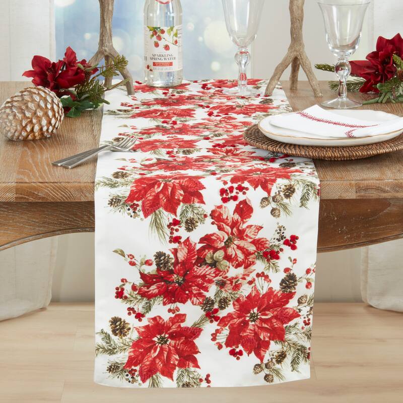 Poinsettia Table Runner - 16"x72"