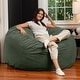 preview thumbnail 37 of 37, Jaxx Basics 5 Foot Large Adult Bean Bag Chair, Oversized with Filler