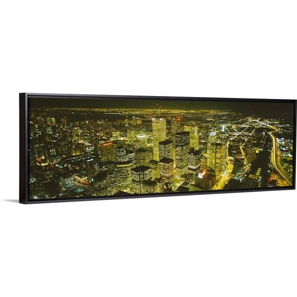 Shop City Lit Up At Night View From Cn Tower Toronto Ontario