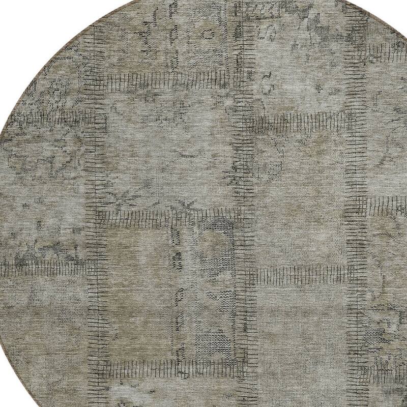HomeRoots Patchwork Transitional Rectangle Outdoor Rug