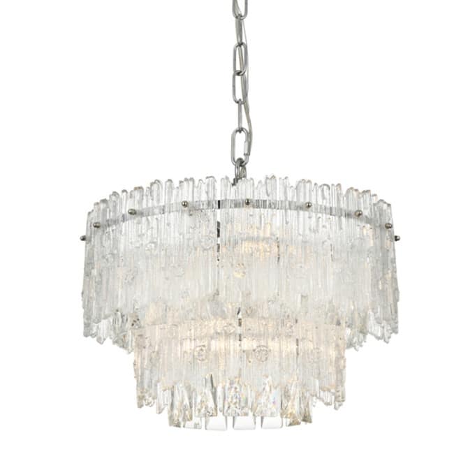 Elegant Lighting 1780D15 Emilia 4 Light 15" Wide Crystal Pendant - Chrome