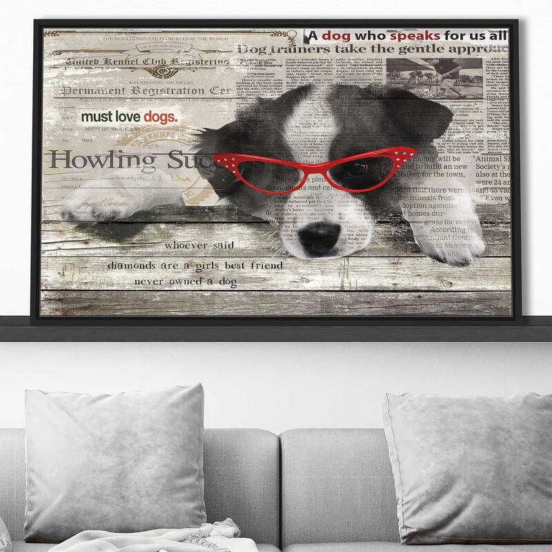 "Howling Success" by Carol Robinson Print on Floating Canvas