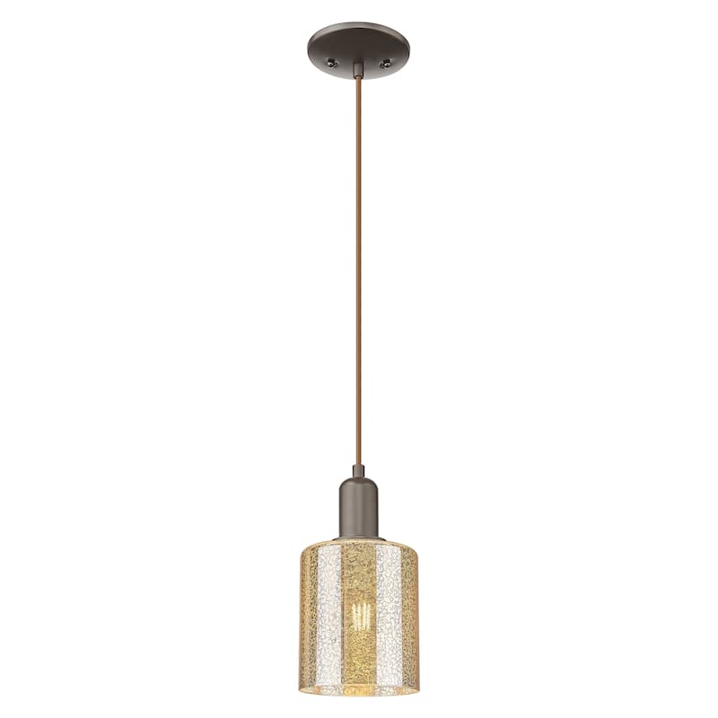 Innovations Lighting Endless Possibilities Arcadia - Cobbleskill - 1 Light 5" Cord Hung Mini Pendant - Mercury/Oil Rubbed Bronze
