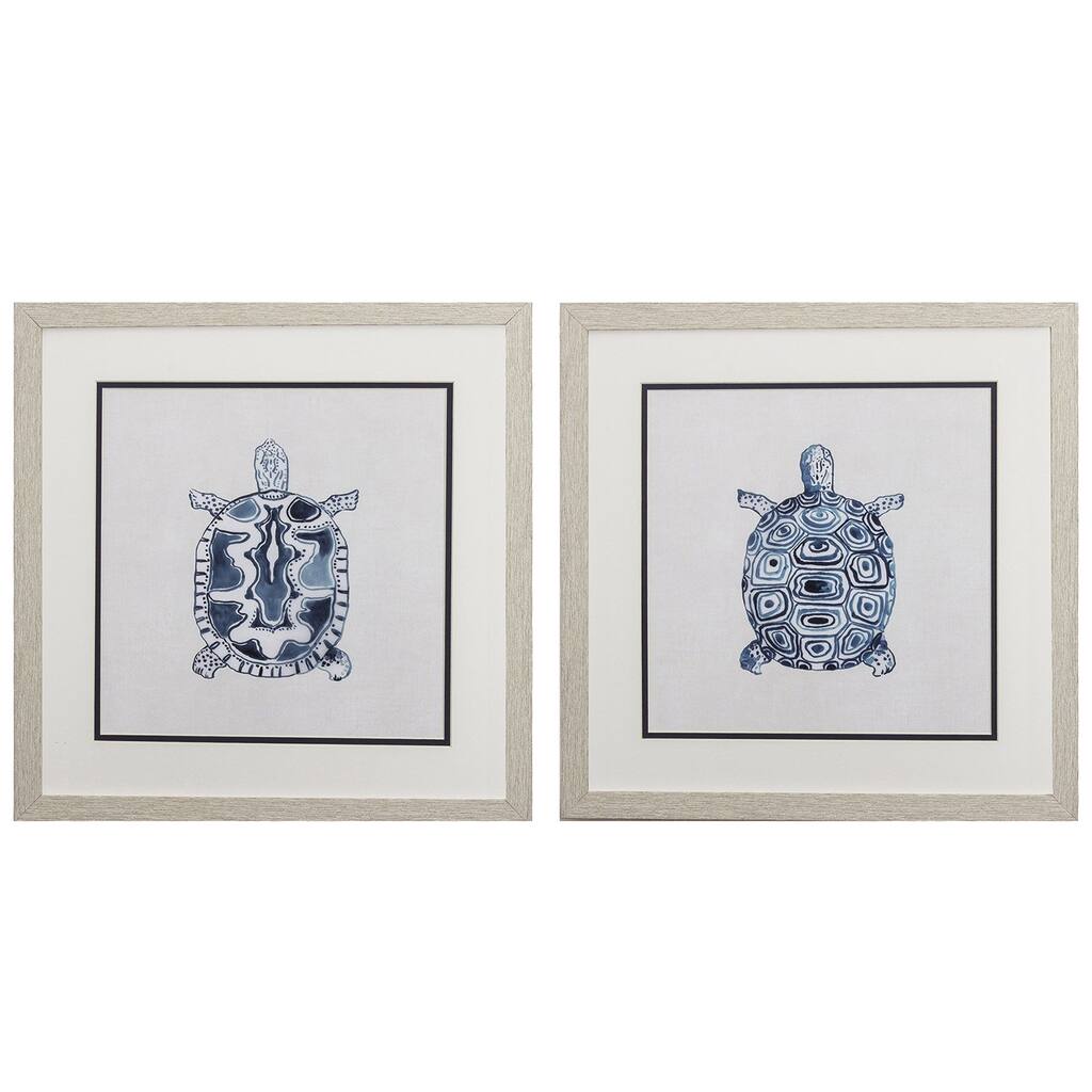 Propac Images Indigo Turtles Set of 2 Wall Art - Blue