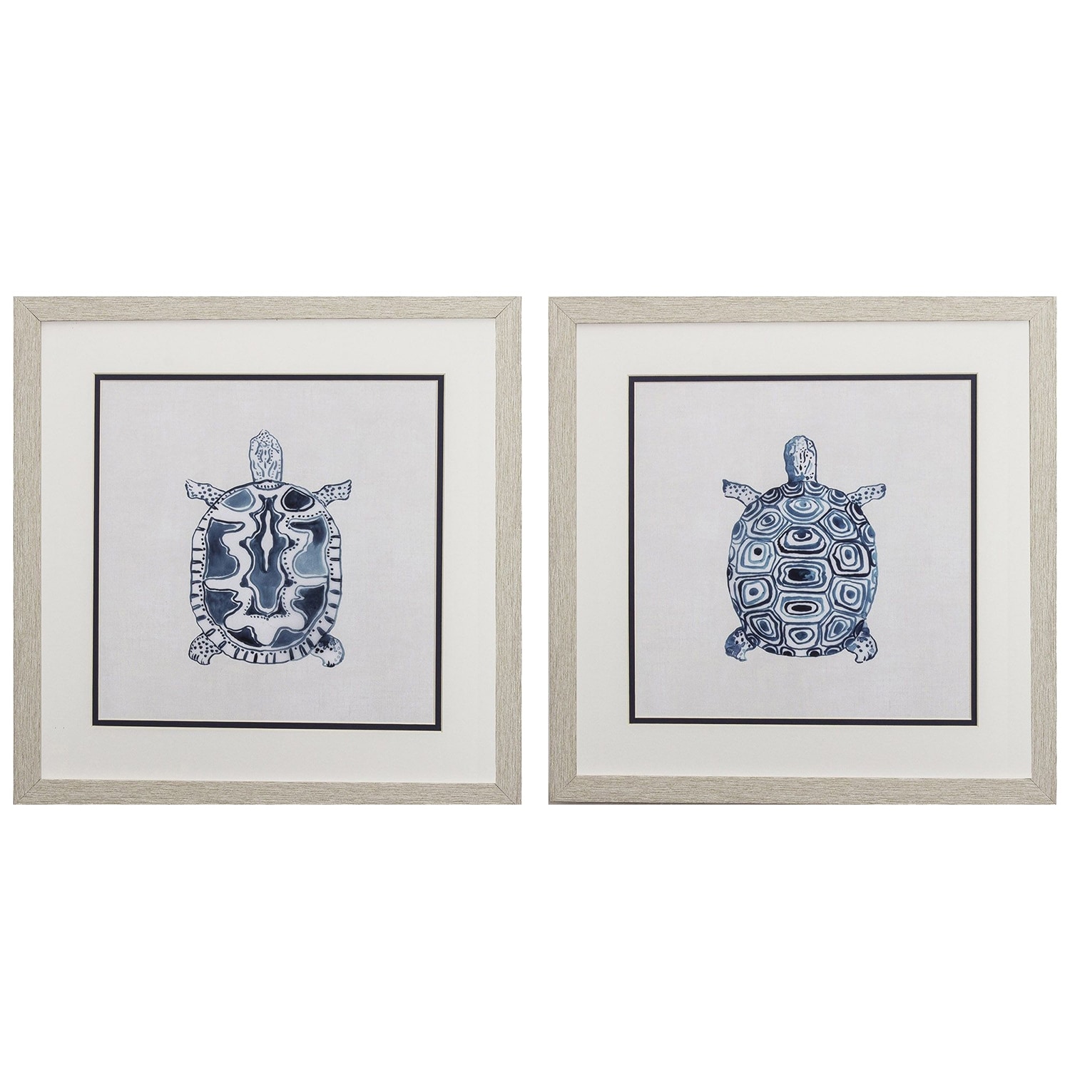 Propac Images Indigo Turtles Set of 2 Wall Art - Blue