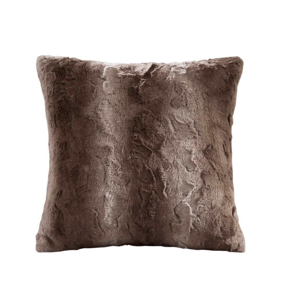 Madison Park Zuri Fax Fur Square Pillow