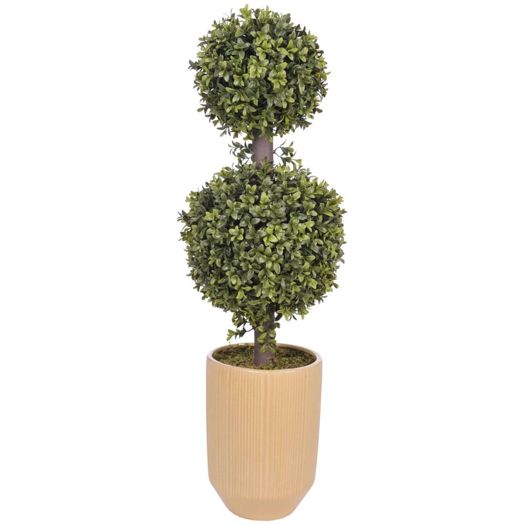 Faux 2ft Double Ball Topiary in Planter