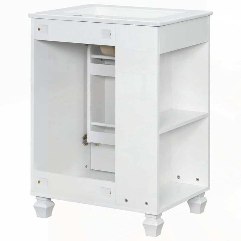 24" Bathroom Vanity with Sink, Bathroom Cabinet with Door Shelf