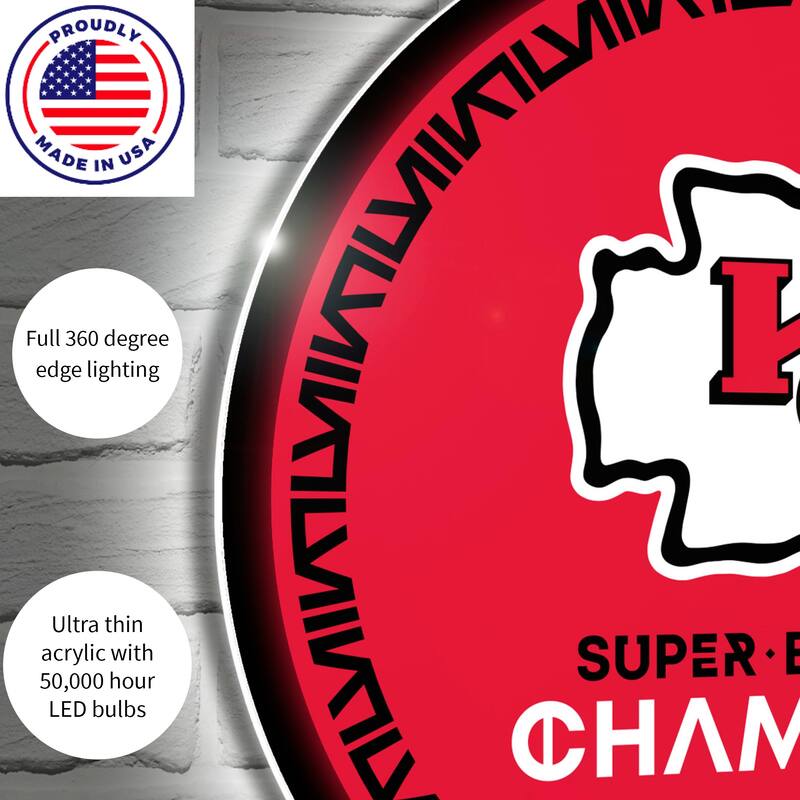 Kansas City Chiefs LED Lighted Sign