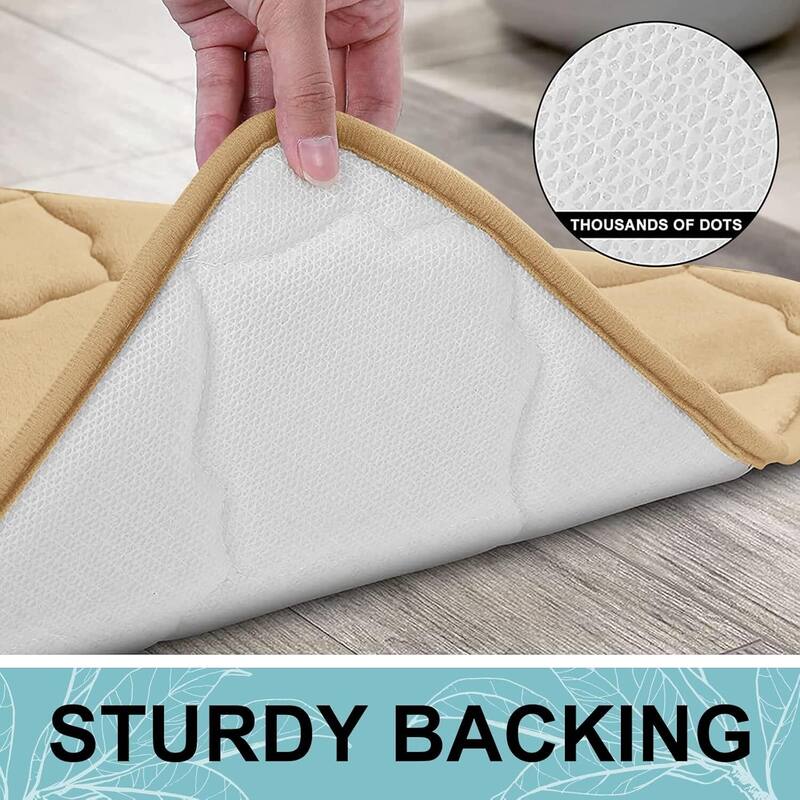 Memory Foam Bath Mat Rug 24x16