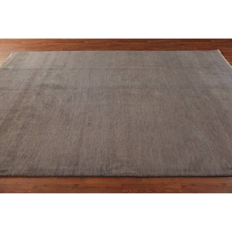 Gabbeh Modern Area Rug Hand-Knotted Contemporary Wool Carpet - 6'11" x 9'7"