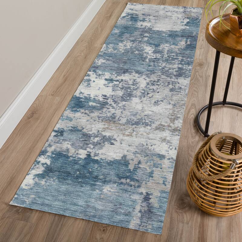 Machine Washable Indoor/ Outdoor Modern Jenna Chantille Rug