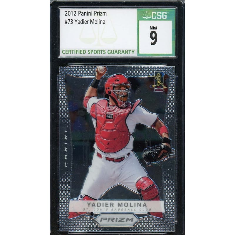 Yadier Molina 2012 Panini Prizm Baseball Card #73 Graded CSG 9 - 8'6" x 11'6"