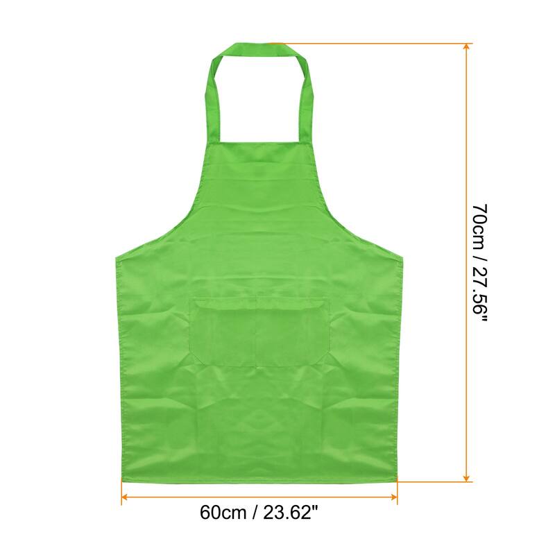 2pcs Kitchen Cooking Aprons Art Aprons Pottery Artist Painting Apron - 70cmx60cm - Light Green