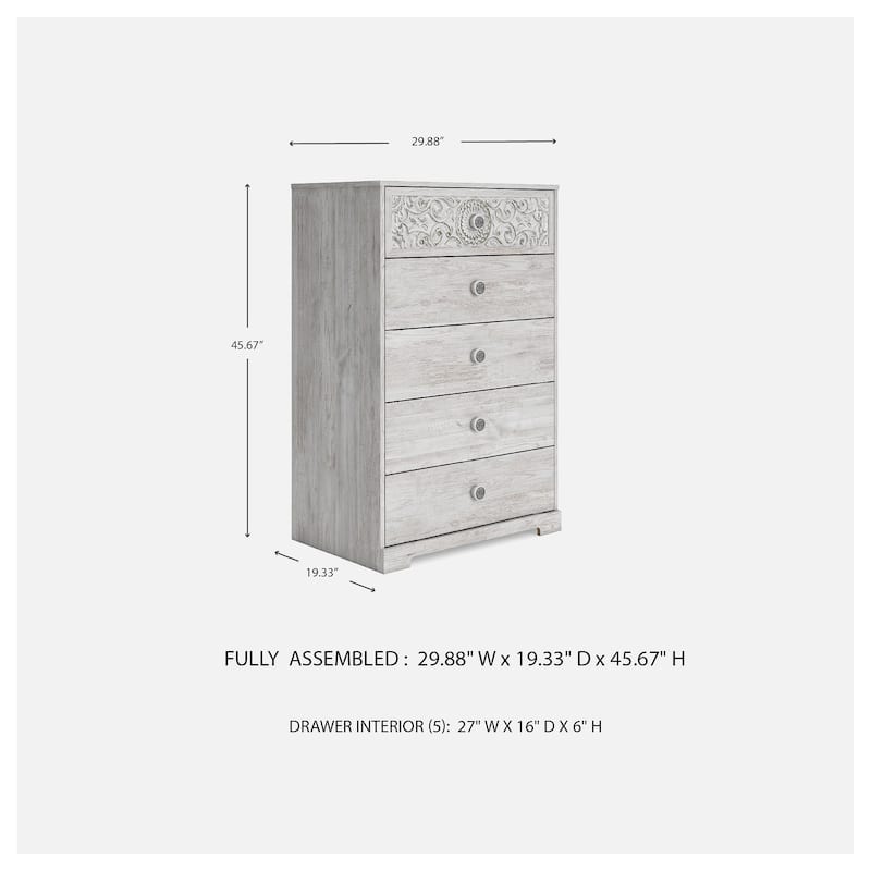 Signature Design by Ashley Paxberry White Dresser