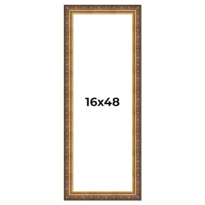 16x48 Frame Gold Real Wood Picture Frame inches Interior Frame Depth 1 inches Museo Bronze Ornate Photo Frame with UV Acrylic