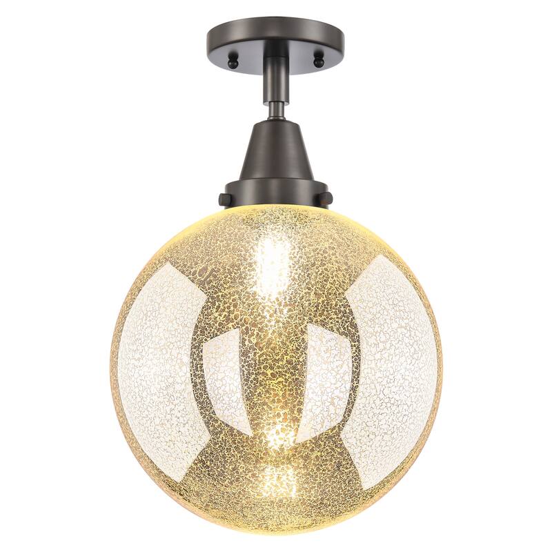 Innovations Lighting 447-1C-G208-10 Beacon 10" Wide Semi-Flush Globe - Oil Rubbed Bronze