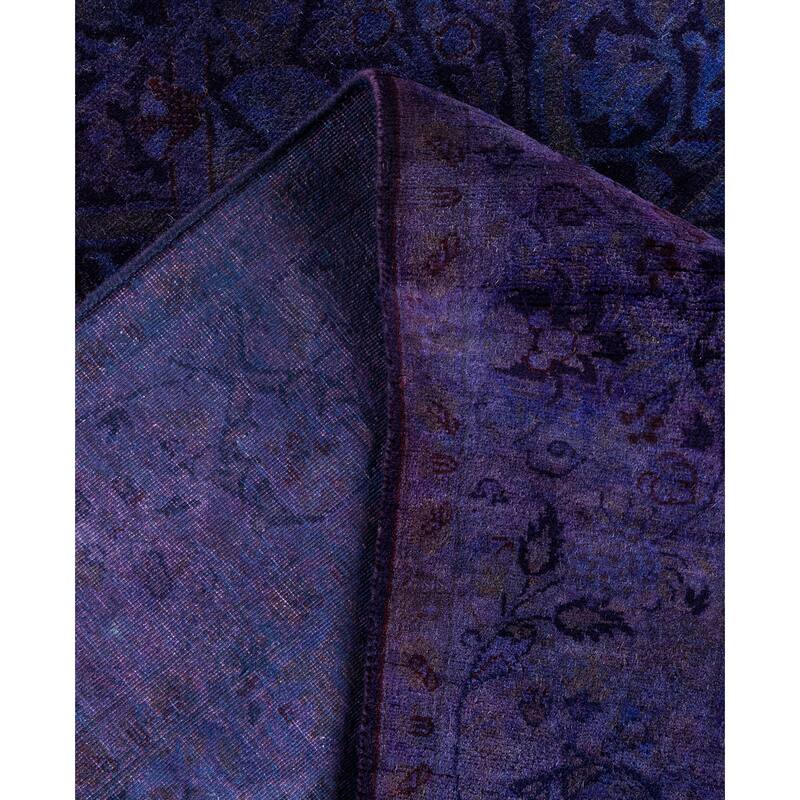 Overdyed One-of-a-Kind Hand-Knotted Area Rug - Purple - 4' 0" x 6' 2"