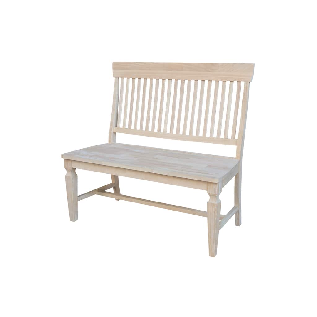 Vista Slat Back Solid Wood Bench