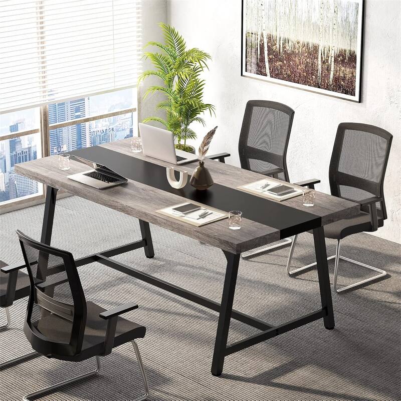 70.87" Modern Rectangular Conference Table for 6-8 People