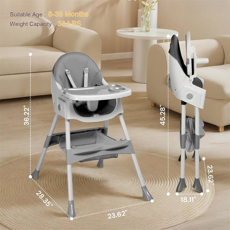 6-in-1 Portable Feeding Rocking Seat Baby High Chair