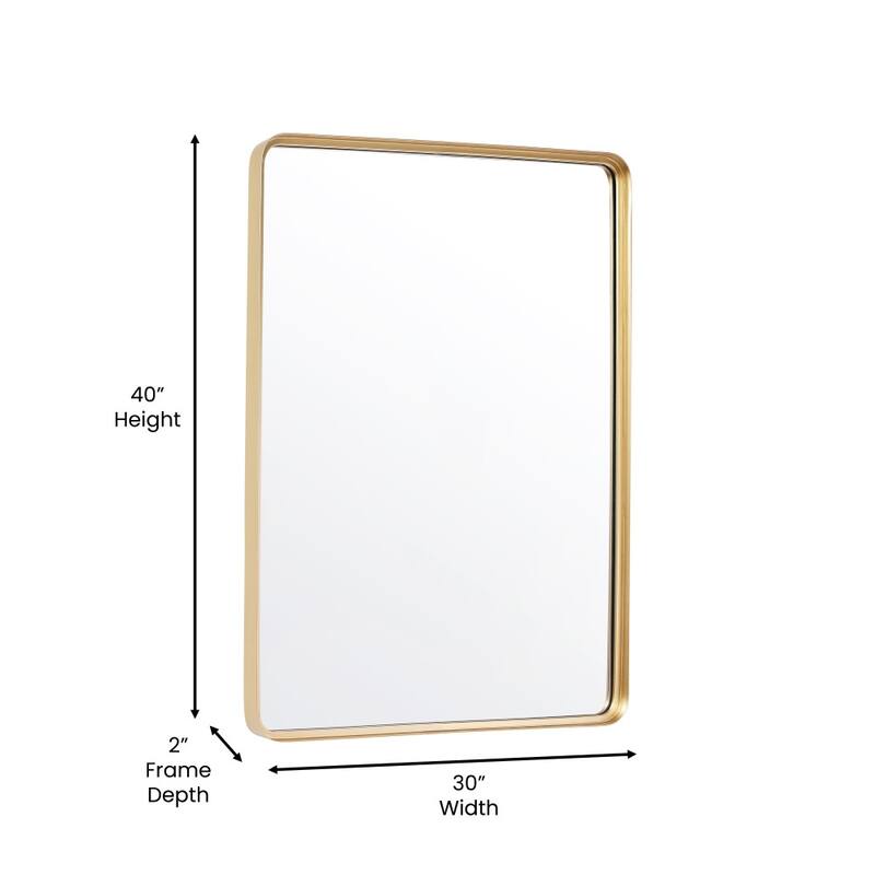 Large Rectangular Accent Mirror with 2 Inch Deep Frame