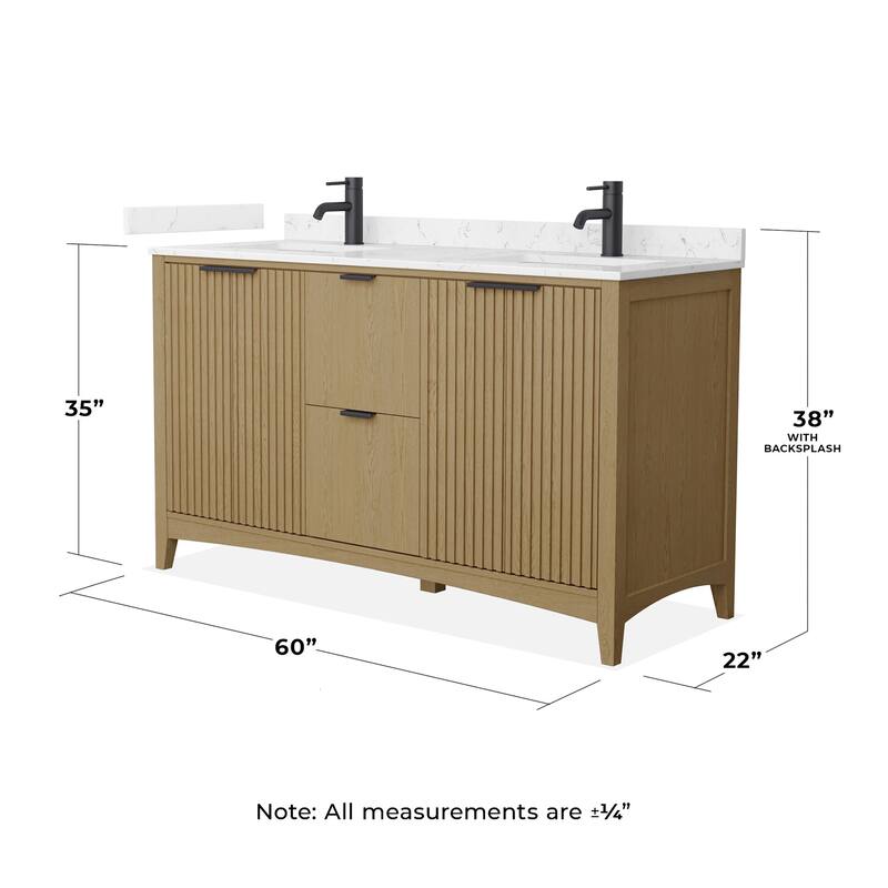 Wyndham Collection WCF9191-60D-VCA-UNSMXX Palmilla 60" Free Standing