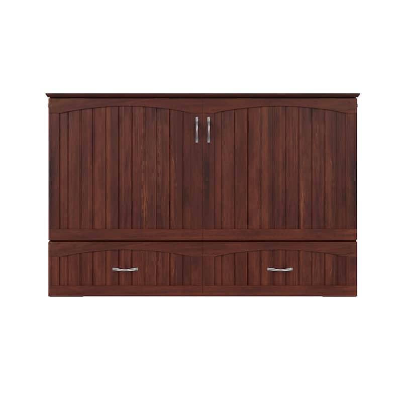 Aspen Queen Murphy Bed Chest with 6" Mattress