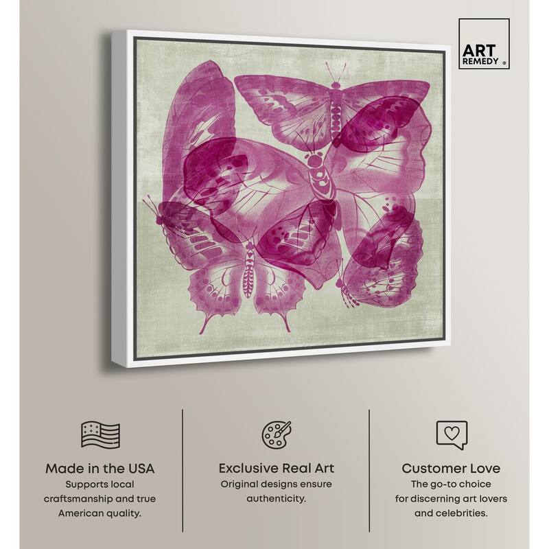 Fluttering Wings Canvas by Art Remedy