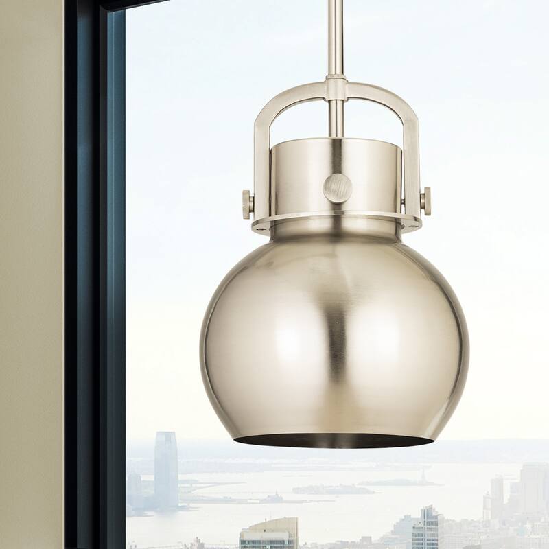 Innovations Lighting Newton Metal Sphere - 1 Light 8" Stem Hung Pendant