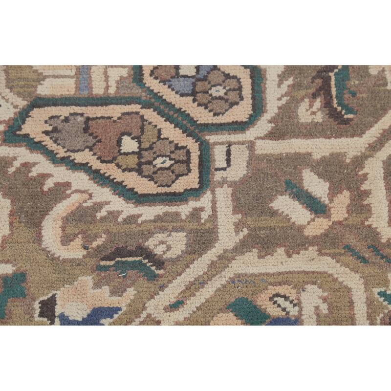 Geometric Bakhtiari Persian Vintage Area Rug Hand-Knotted Wool Carpet - 10'2"x 12'8"