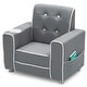 preview thumbnail 3 of 1, Chelsea Kids Upholstered Chair with Cup Holder
