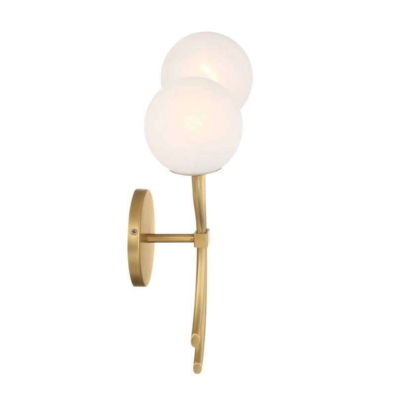 Minka Lavery 3742 Curven 2 Light 18" Tall Wall Sconce with Etched